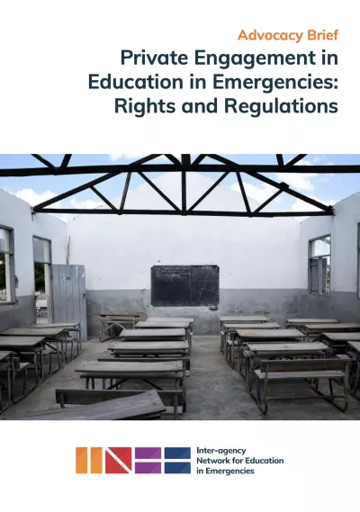 INEE advocacy brief title page