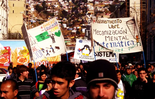 Manifestación por la educación pública, gratuita y de calidad, Viña del Mar, Chile, 2012