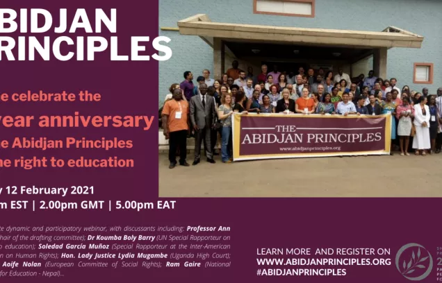 Abidjan Principles signatories with banner