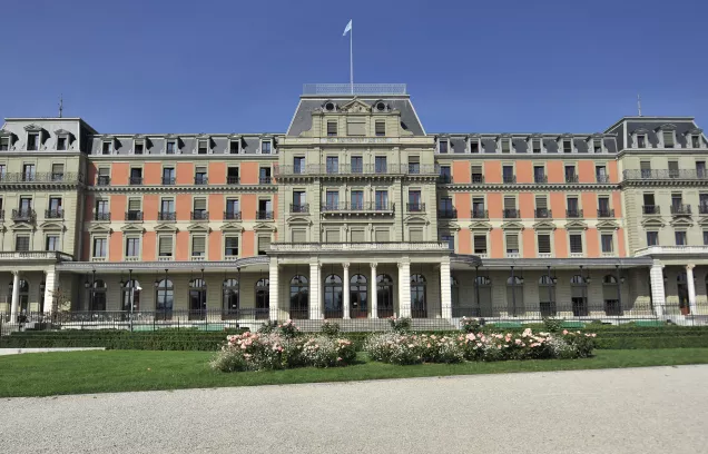 Palais Wilson in Geneva, Switzerland, headquarters of the United Nations Office of the High Commissioner for Human Rights (OHCHR)