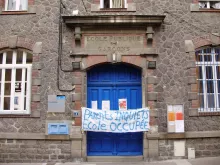 "Parents worried. School occupied"